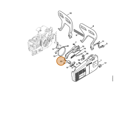 STIHL part 9104-003-3004 — IPL diagram snippet (6x zoom, amber highlight)