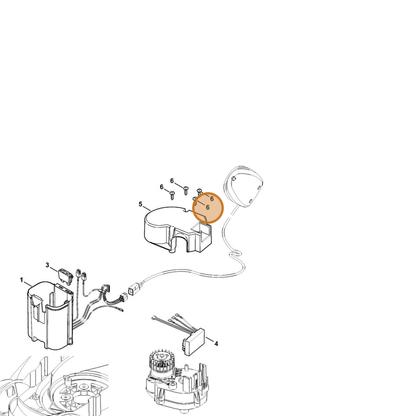 STIHL part 9104-003-8734 — IPL diagram snippet (6x zoom, amber highlight)