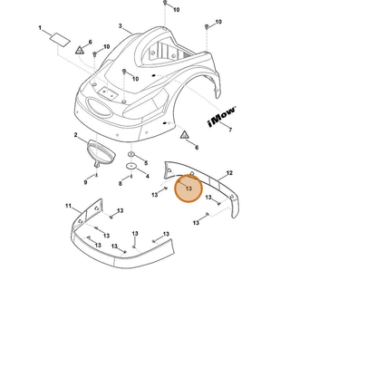 STIHL part 9104-007-4257 — IPL diagram snippet (6x zoom, amber highlight)