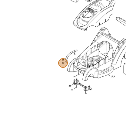 STIHL part 9104-007-4275 — IPL diagram snippet (6x zoom, amber highlight)