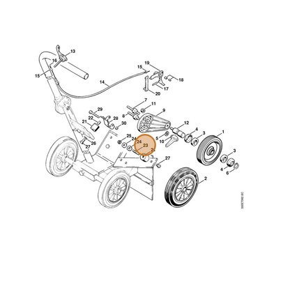 STIHL part 9123-319-1900 — IPL diagram snippet (6x zoom, amber highlight)