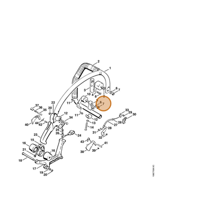 STIHL part 9210-260-1100 — IPL diagram snippet (6x zoom, amber highlight)