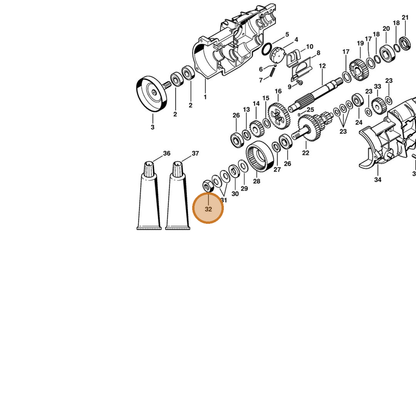 STIHL part 9210-260-1465 — IPL diagram snippet (6x zoom, amber highlight)