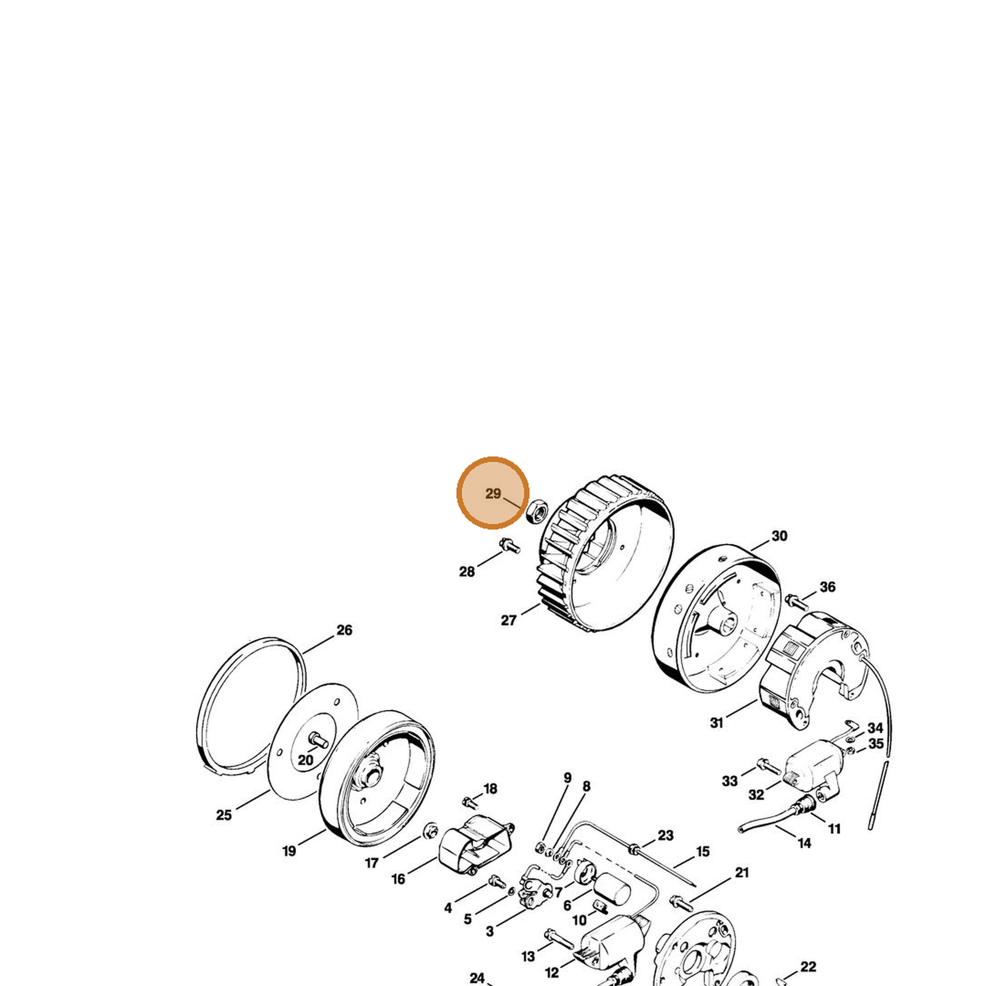 STIHL part 9210-261-1140 — IPL diagram snippet (6x zoom, amber highlight)