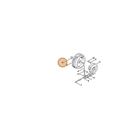 STIHL part 9211-260-1340 — IPL diagram snippet (6x zoom, amber highlight)