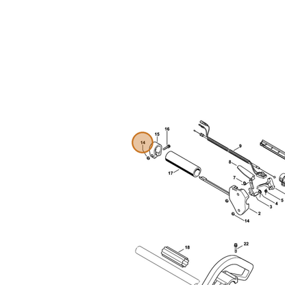 STIHL part 9212-260-0700 — IPL diagram snippet (6x zoom, amber highlight)