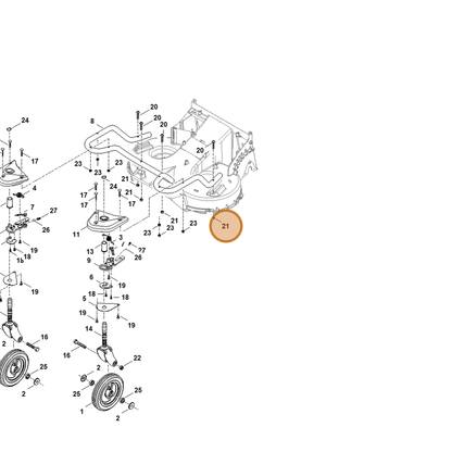 STIHL part 9212-260-1100 — IPL diagram snippet (6x zoom, amber highlight)