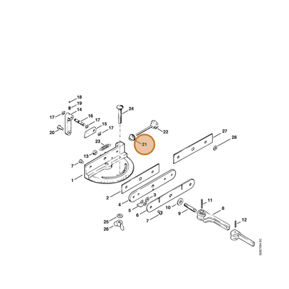 STIHL part 9227-216-0700 — IPL diagram snippet (6x zoom, amber highlight)