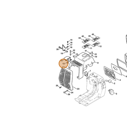 STIHL part 9286-620-9810 — IPL diagram snippet (6x zoom, amber highlight)