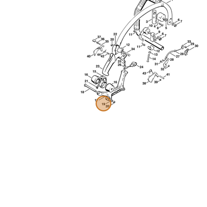 STIHL part 9291-021-0140 — IPL diagram snippet (6x zoom, amber highlight)