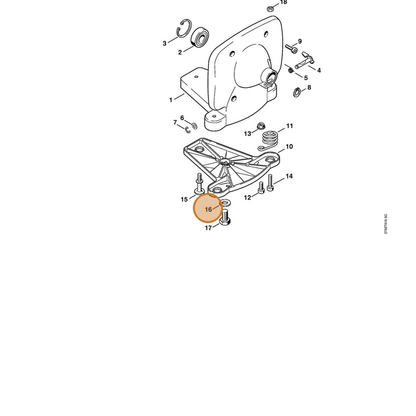 STIHL part 9291-021-0200 — IPL diagram snippet (6x zoom, amber highlight)