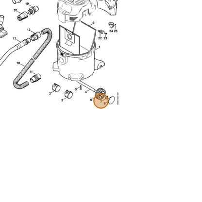 STIHL part 9298-021-3581 — IPL diagram snippet (6x zoom, amber highlight)