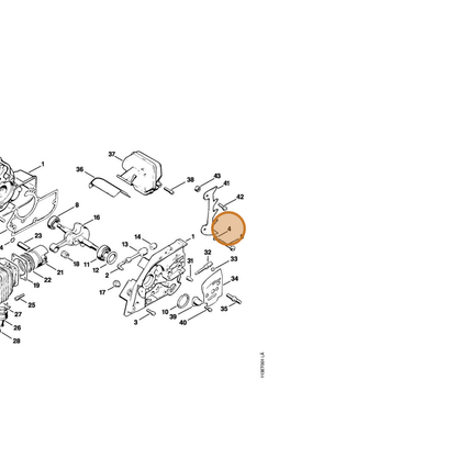 STIHL part 9307-021-0120 — IPL diagram snippet (6x zoom, amber highlight)