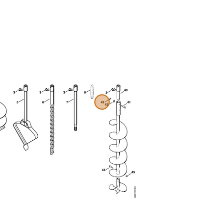 STIHL part 9339-003-0150 — IPL diagram snippet (6x zoom, amber highlight)
