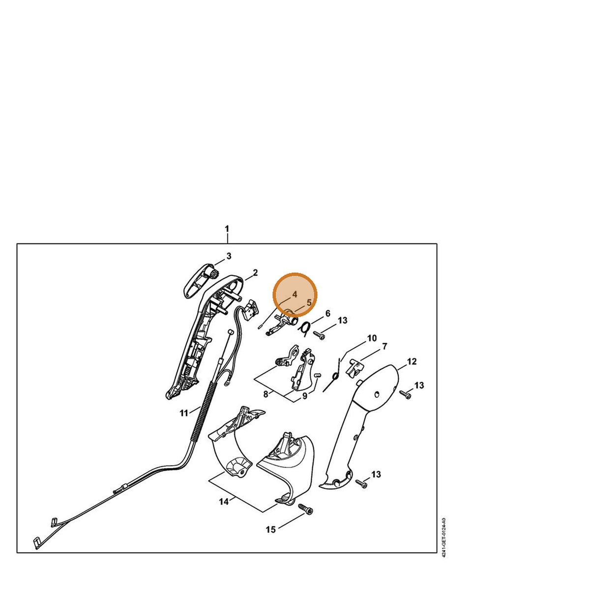 STIHL part 9371-470-1060 — IPL diagram snippet (6x zoom, amber highlight)