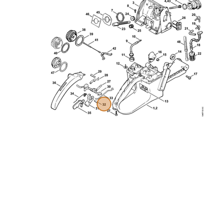 STIHL part 9371-470-2600 — IPL diagram snippet (6x zoom, amber highlight)