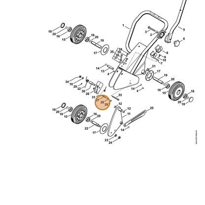 STIHL part 9380-620-1450 — IPL diagram snippet (6x zoom, amber highlight)