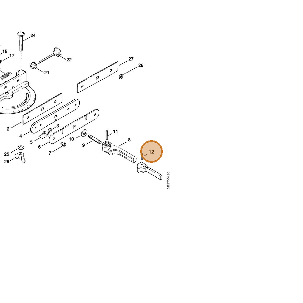 STIHL part 9380-620-2130 — IPL diagram snippet (6x zoom, amber highlight)