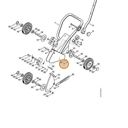 STIHL part 9380-620-2580 — IPL diagram snippet (6x zoom, amber highlight)