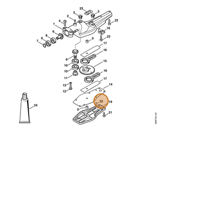 STIHL part 9381-651-2062 — IPL diagram snippet (6x zoom, amber highlight)