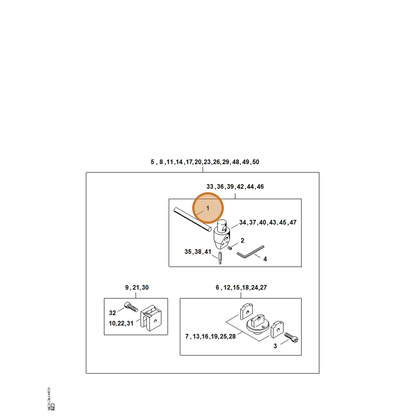 STIHL part 9381-651-3866 — IPL diagram snippet (6x zoom, amber highlight)