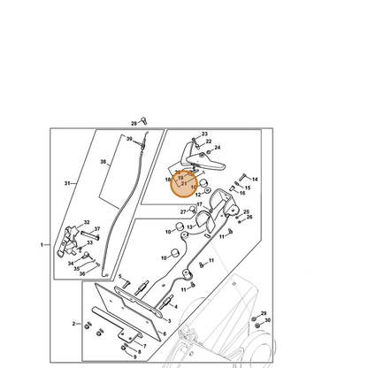 STIHL part 9386-620-1690 — IPL diagram snippet (6x zoom, amber highlight)