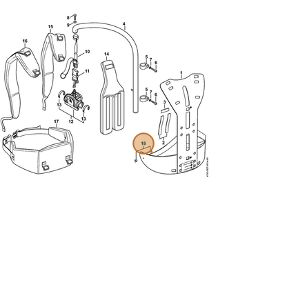 STIHL part 9407-021-4700 — IPL diagram snippet (6x zoom, amber highlight)
