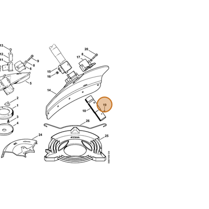 STIHL part 9438-782-3170 — IPL diagram snippet (6x zoom, amber highlight)