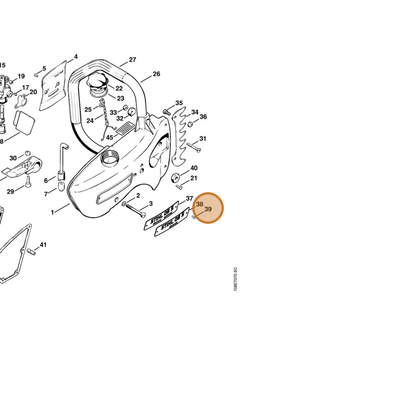STIHL part 9441-065-1270 — IPL diagram snippet (6x zoom, amber highlight)