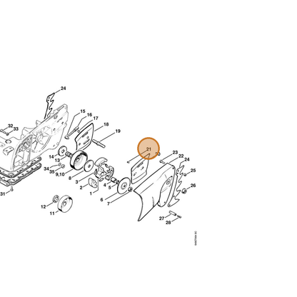 STIHL part 9441-065-1910 — IPL diagram snippet (6x zoom, amber highlight)