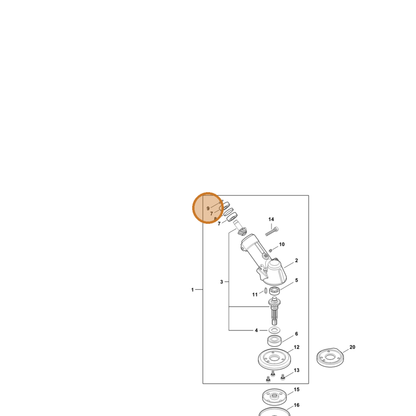 STIHL part 9455-021-1131 — IPL diagram snippet (6x zoom, amber highlight)
