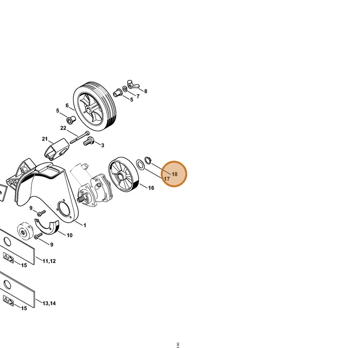 STIHL part 9455-621-1920 — IPL diagram snippet (6x zoom, amber highlight)