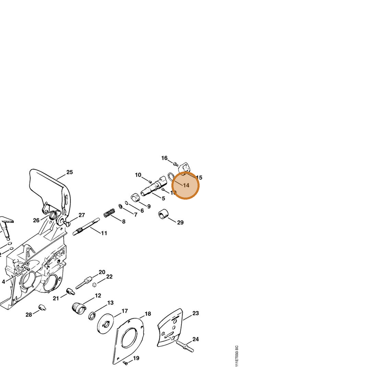 STIHL part 9456-621-2440 — IPL diagram snippet (6x zoom, amber highlight)