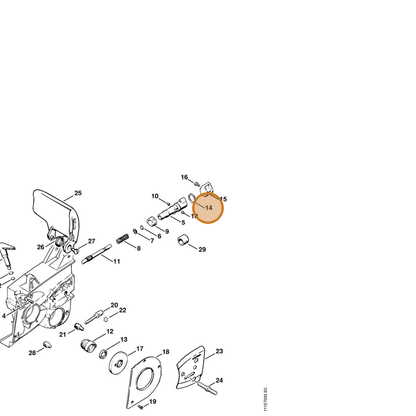 STIHL part 9456-621-2440 — IPL diagram snippet (6x zoom, amber highlight)
