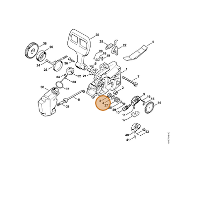 STIHL part 9456-621-2660 — IPL diagram snippet (6x zoom, amber highlight)