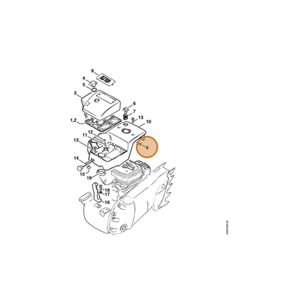 STIHL part 9460-624-0800 — IPL diagram snippet (6x zoom, amber highlight)
