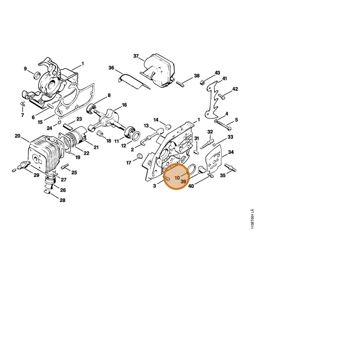 STIHL part 9465-620-2620 — IPL diagram snippet (6x zoom, amber highlight)