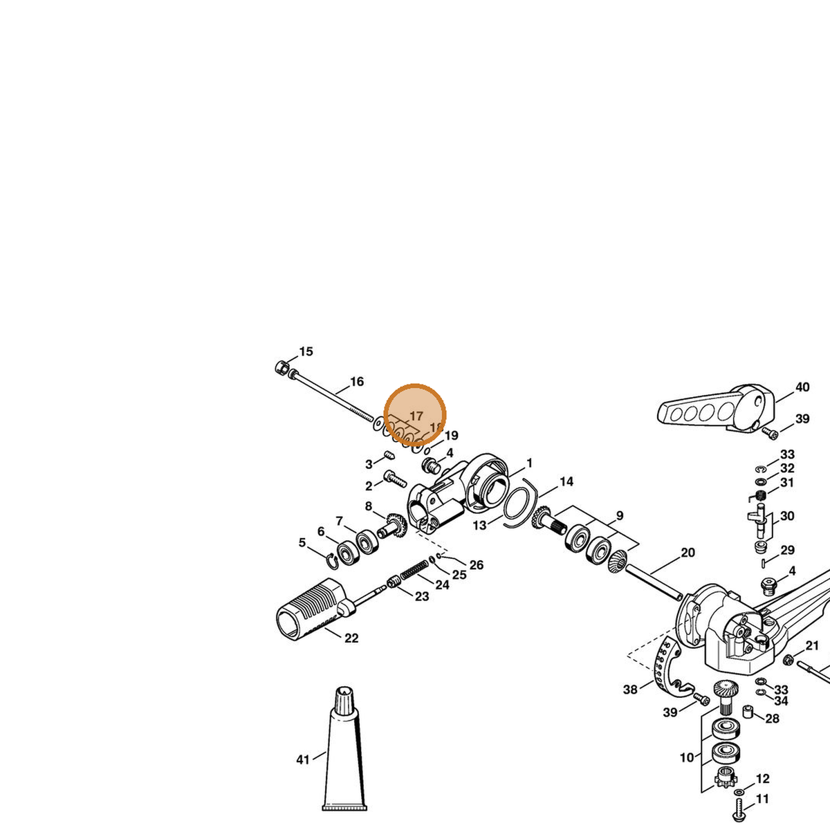 STIHL part 9485-648-0362 — IPL diagram snippet (6x zoom, amber highlight)