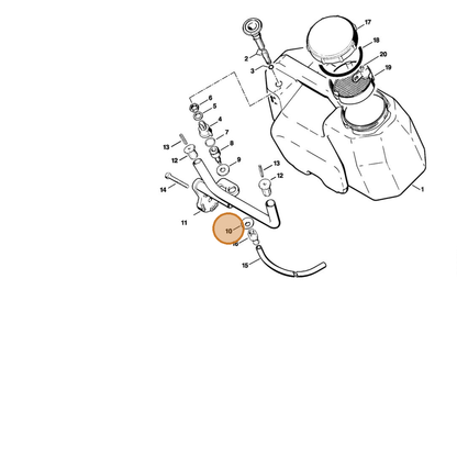 STIHL part 9486-648-1195 — IPL diagram snippet (6x zoom, amber highlight)