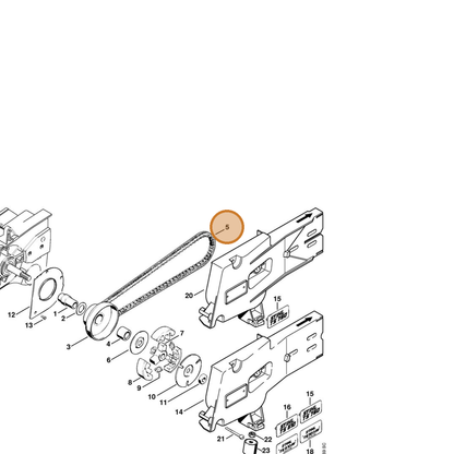 STIHL part 9490-000-7895 — IPL diagram snippet (6x zoom, amber highlight)