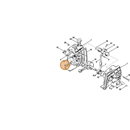 STIHL part 9503-003-0310 — IPL diagram snippet (6x zoom, amber highlight)