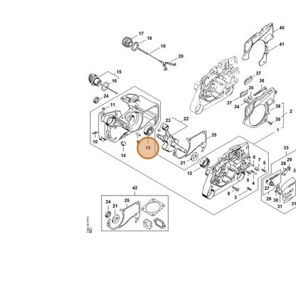 STIHL part 9503-003-0346 — IPL diagram snippet (6x zoom, amber highlight)