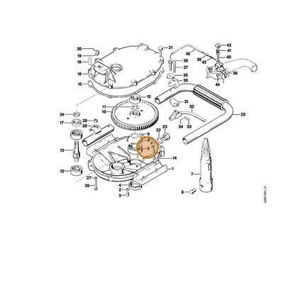 STIHL part 9503-003-1110 — IPL diagram snippet (6x zoom, amber highlight)