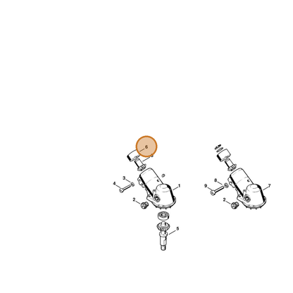 STIHL part 9503-003-4945 — IPL diagram snippet (6x zoom, amber highlight)
