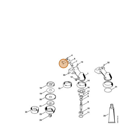 STIHL part 9503-003-5090 — IPL diagram snippet (6x zoom, amber highlight)