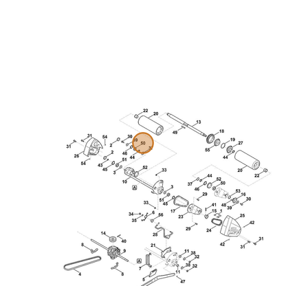 STIHL part 9503-003-5295 — IPL diagram snippet (6x zoom, amber highlight)