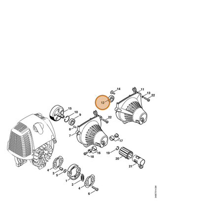 STIHL part 9503-003-6462 — IPL diagram snippet (6x zoom, amber highlight)