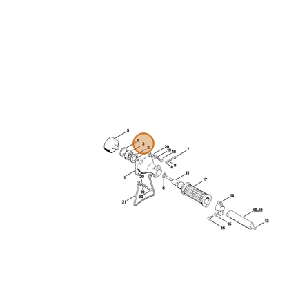 STIHL part 9503-003-6560 — IPL diagram snippet (6x zoom, amber highlight)