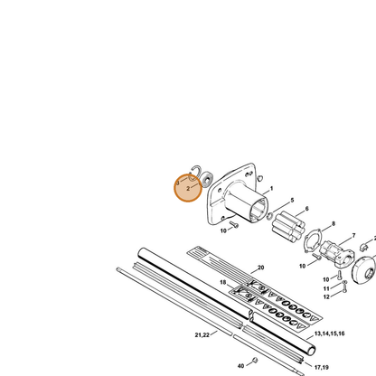STIHL part 9503-003-6650 — IPL diagram snippet (6x zoom, amber highlight)