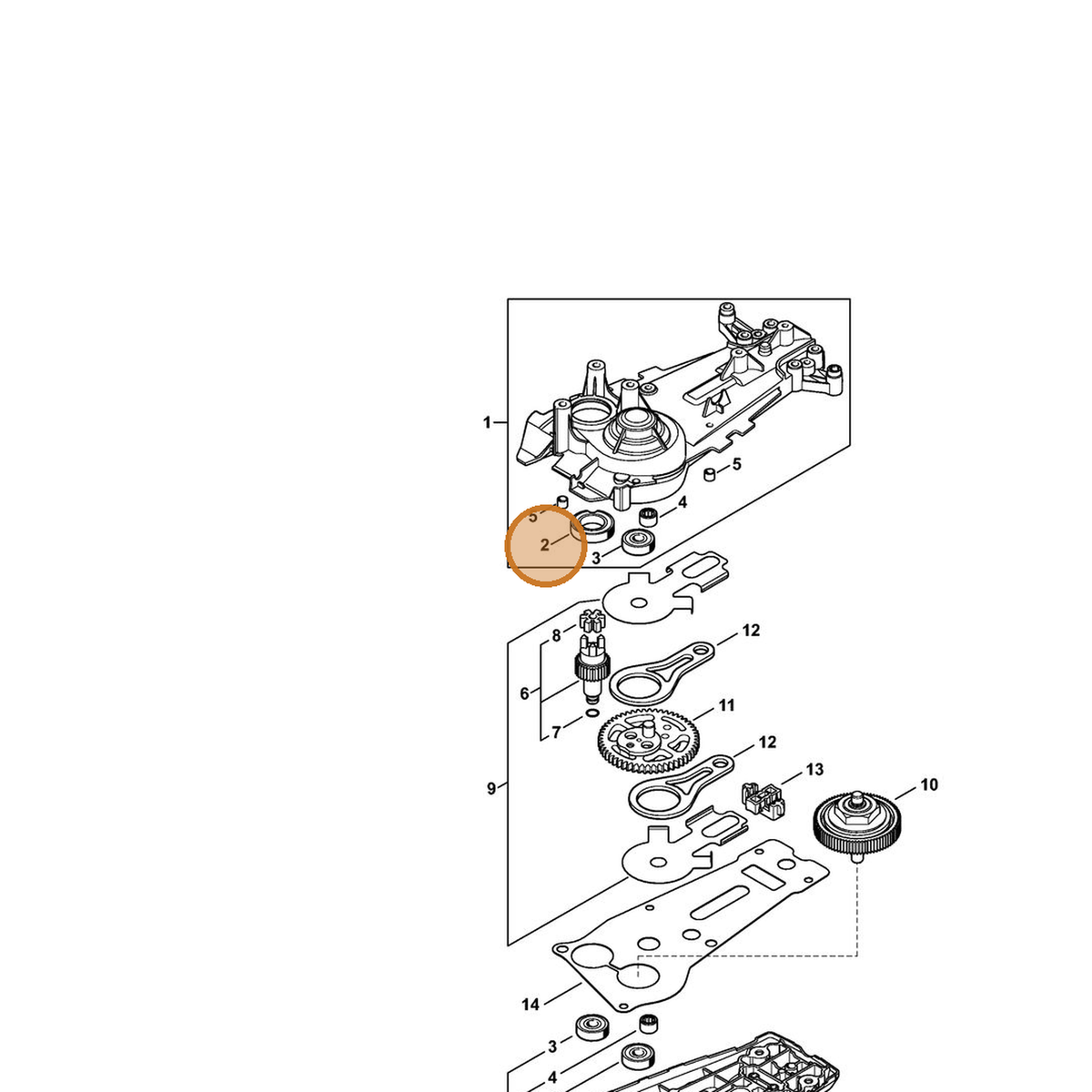 STIHL part 9503-003-8212 — IPL diagram snippet (6x zoom, amber highlight)